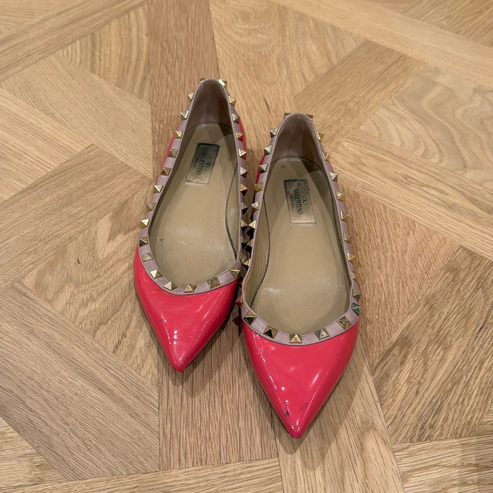 Valentino Pink Rockstud Flats